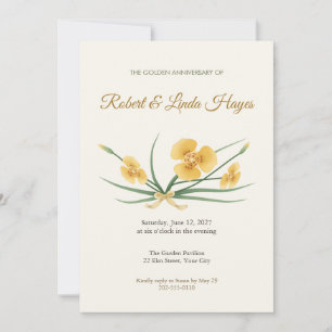 Invitation pour les 50 ans de mariage Fleur de Tig