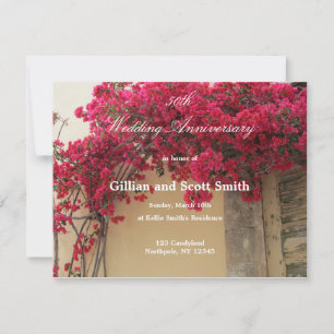 Invitation pour les 50 ans de mariage Floral
