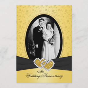 Invitation pour les 50 ans de mariage Joined Heart