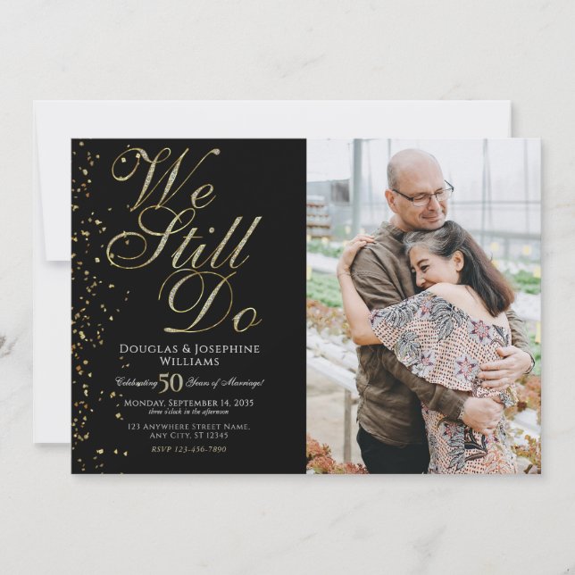Invitation pour les 50 ans de mariage 'Nous sommes (Devant)