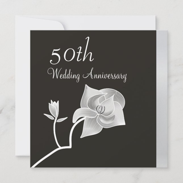 Invitation pour les 50 ans de mariage Silver Magno (Devant)