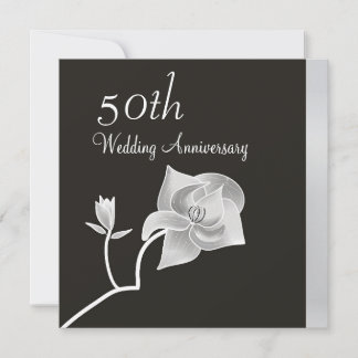 Invitation pour les 50 ans de mariage Silver Magno