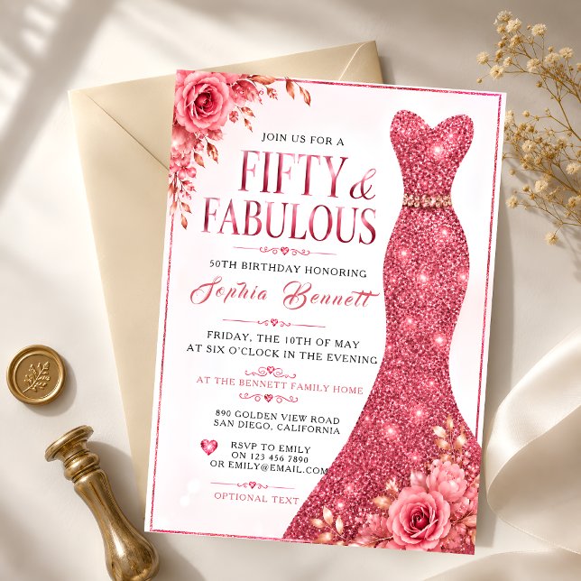 Invitation pour les 50 ans de Rose Red (Créateur téléchargé)