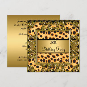 Invitation pour les 50 ans d'une femme Jaguar