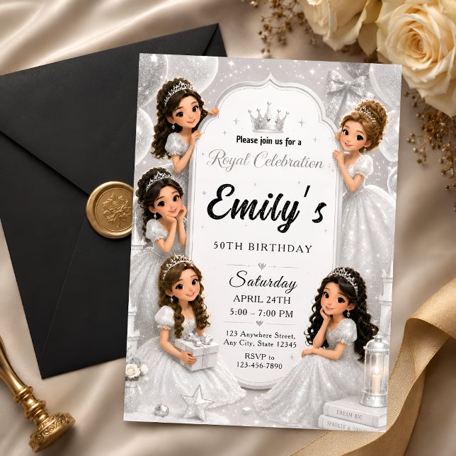 Invitation pour les 50 ans d'une princesse royale  (Créateur téléchargé)