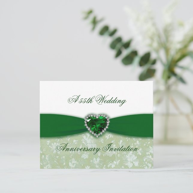 Invitation pour les 55 ans de mariage - Damask (Debout devant)