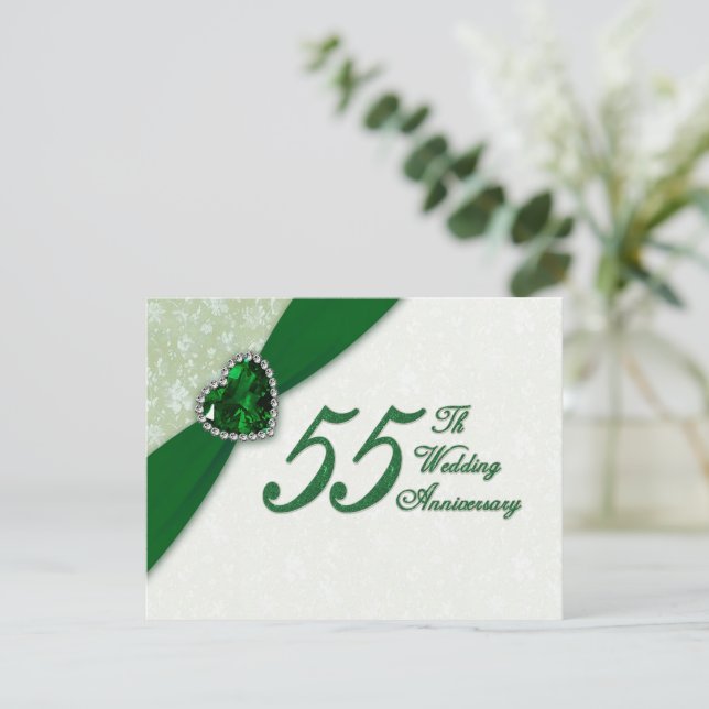 Invitation pour les 55 ans de mariage - Damask (Debout devant)