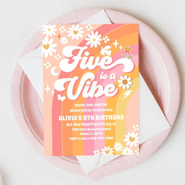 Invitation pour les 5 ans de Groovy Rainbow (Créateur téléchargé)