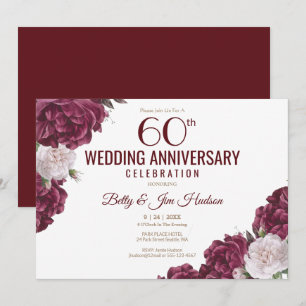 Invitation pour les 60 ans de mariage