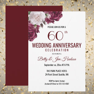 Invitation pour les 60 ans de mariage
