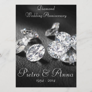 Invitation pour les 60 ans de mariage de diamant