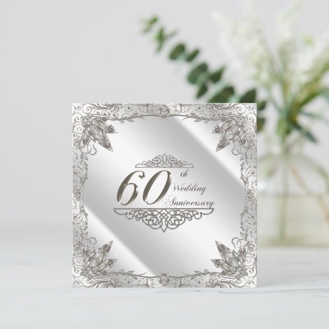 Invitation pour les 60 ans de mariage de diamant F (Debout devant)