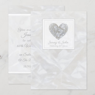 Invitation pour les 60 ans de mariage en forme de 