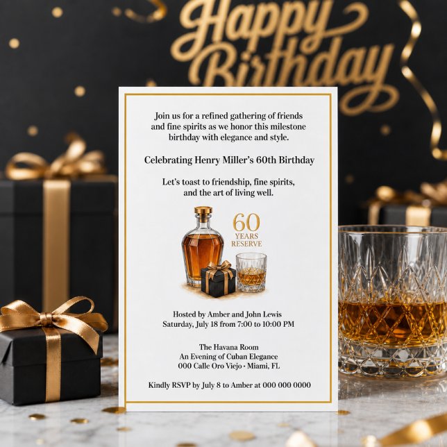 Invitation pour les 60 ans d'un homme moderne (Créateur téléchargé)