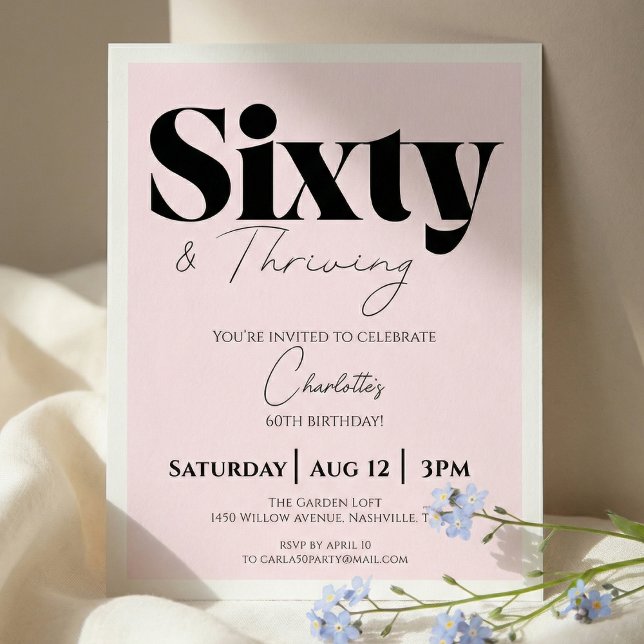 Invitation pour les 60 ans – Soixante ans et toujo (Créateur téléchargé)