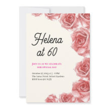 Invitation pour les 60 ans Vintage Roses