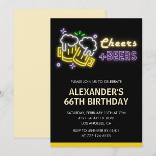 Invitation pour les 66 ans de boissons de bière Ch