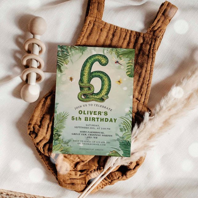 Invitation pour les 6 ans de Reptile Snake Boy (Créateur téléchargé)