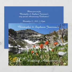 Invitation pour les 70 ans de mariage, Fleurs sauv