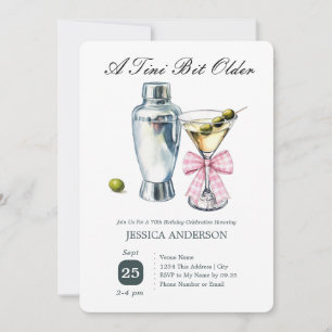 Invitation pour les 70 ans un peu plus âgé Olive