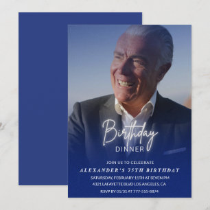Invitation pour les 75 ans dîner d'anniversaire Ph