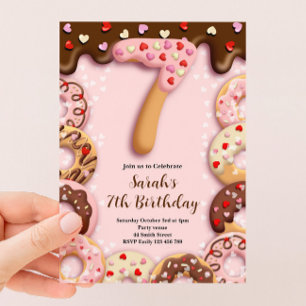 Invitation pour les 7 ans des filles pour la fête