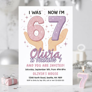 Invitation pour les 7 ans d'une fille