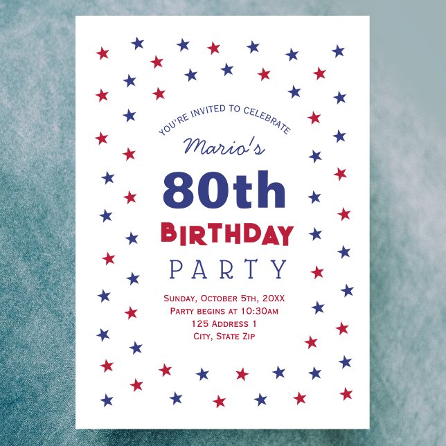 Invitation pour les 80 ans (Créateur téléchargé)