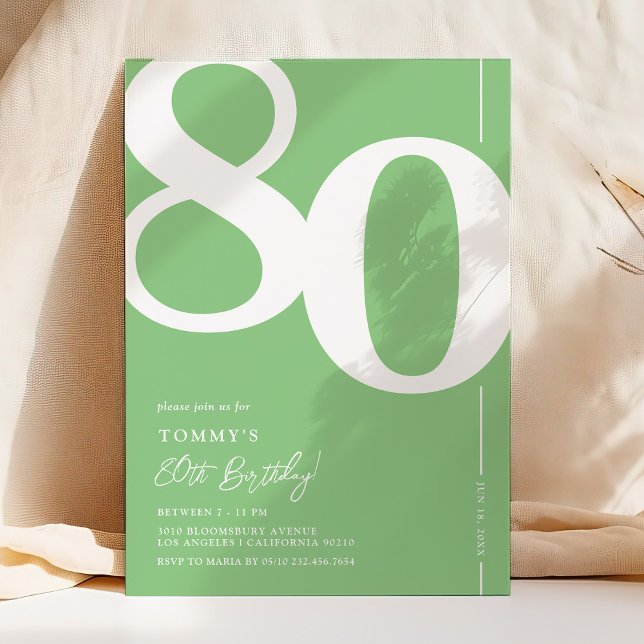 Invitation pour les 80 ans de Green Eighty (Créateur téléchargé)