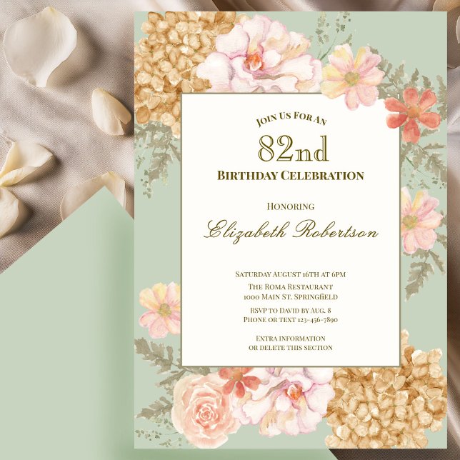 Invitation pour les 82 ans Couleurs Florales d'Aut (Créateur téléchargé)