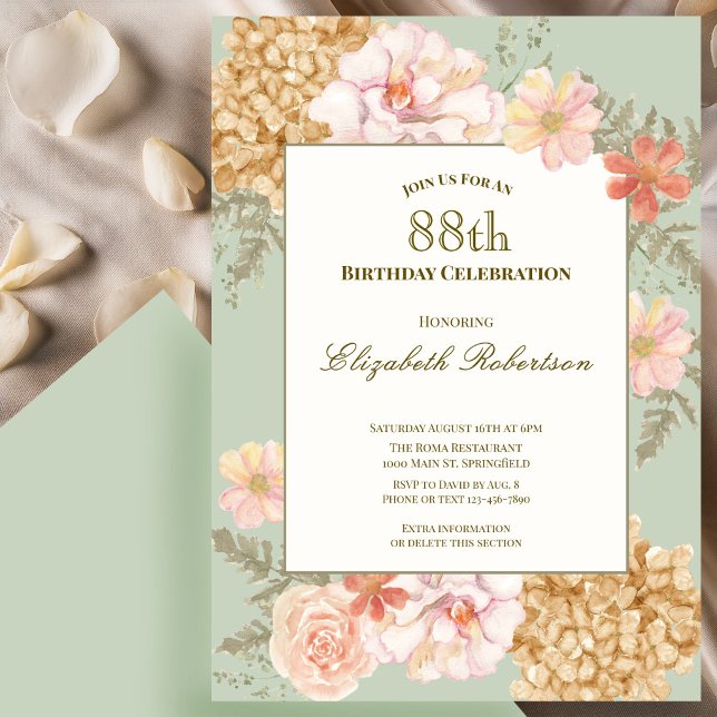 Invitation pour les 88 ans Couleurs d'Automne Flor (Créateur téléchargé)