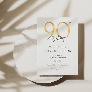 Invitation pour les 90 ans