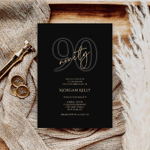 Invitation pour les 90 ans de Modern Black Gold