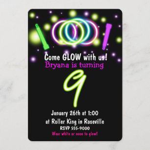 Invitation pour les 9 ans de fête d'anniversaire d