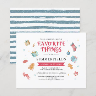 Invitation pour les choses préférées des Fêtes de