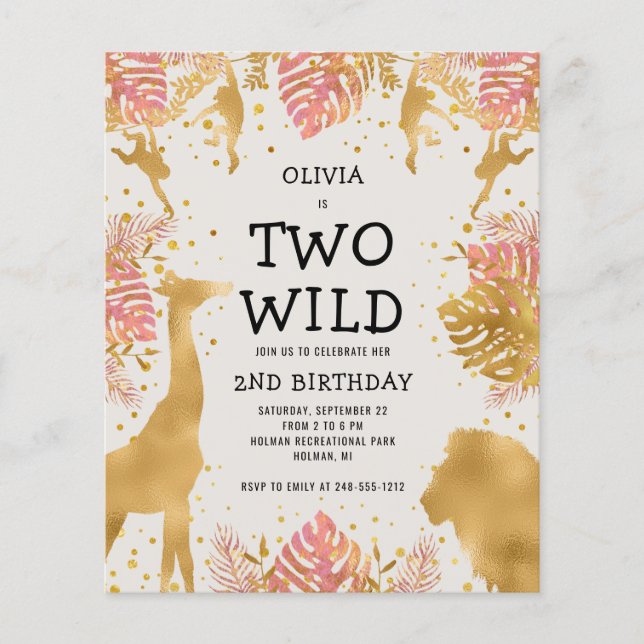 Invitation pour les deux ans de Budget Two Wild Pi (Devant)