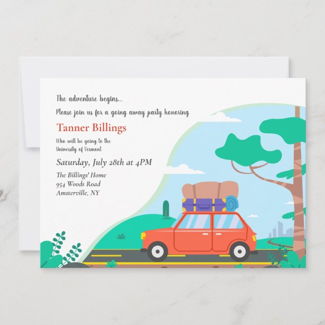 Invitation pour les élèves admis à l'université (Devant)