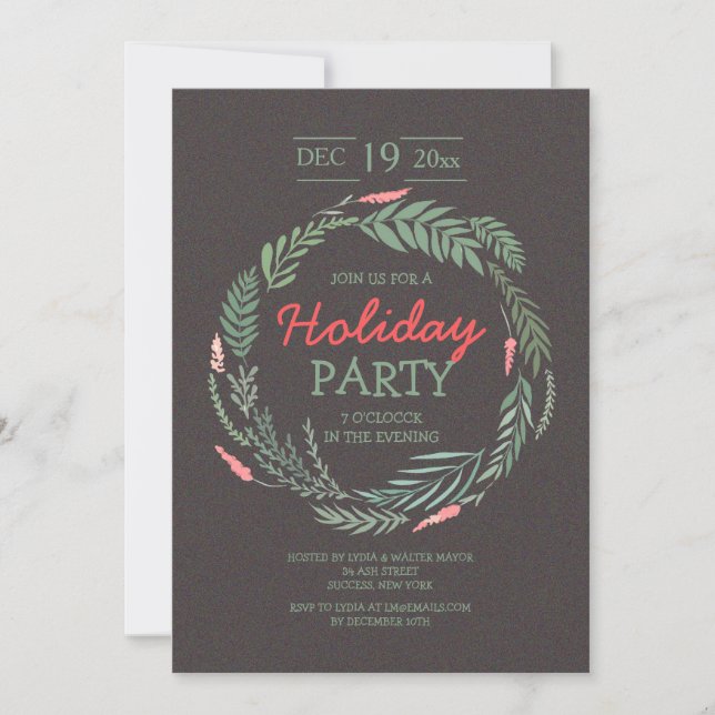 Invitation pour les Fêtes dans l'Esprit (Devant)