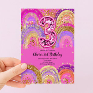 Invitation pour les filles de 3 ans pour leur anni
