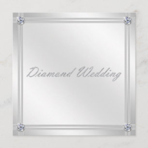 Invitation pour les noces de diamant en argent