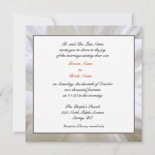 Invitation pour les parents du marié, fleur de mar