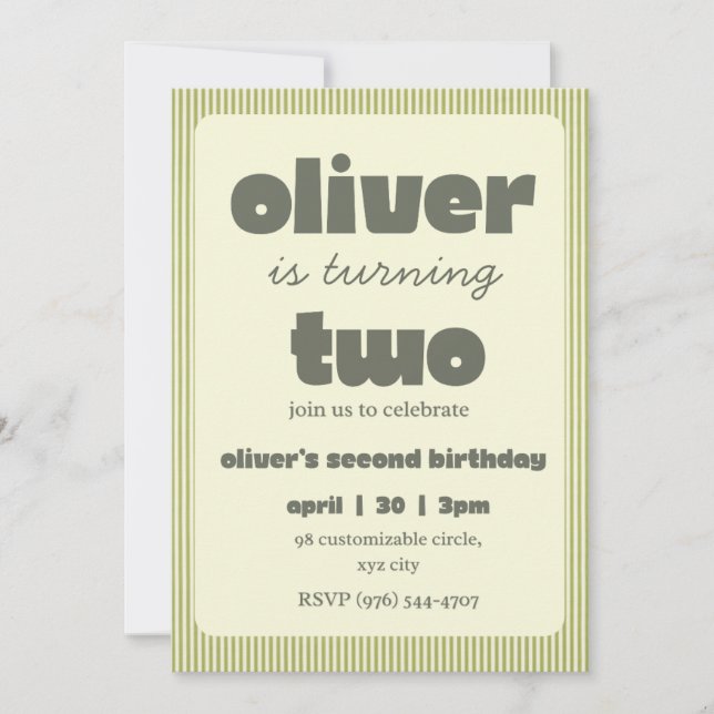Invitation pour les petits enfants (Devant)