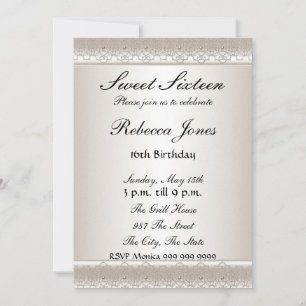 Invitation pour les seize ans doux 16