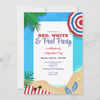 Invitation pour l'été au bord de la piscine