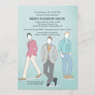 Invitation pour Mannequins de Mode Masculine