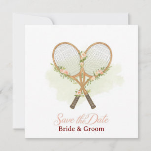 Invitation pour mariage Tennis Save the date