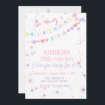 Invitation Pour mon anniversaire Era rose violet Pastel Anniv<br><div class="desc">Éléments correspondants disponibles</div>