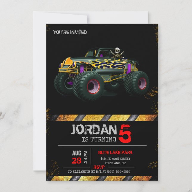 Invitation pour Monster Truck (Devant)