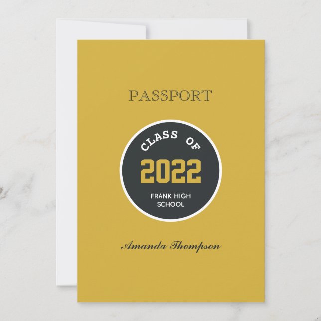 Invitation pour photo de passeport de remise de di (Devant)