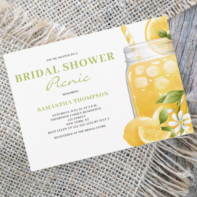Invitation pour pique-nique de douche de mariée au (Créateur téléchargé)